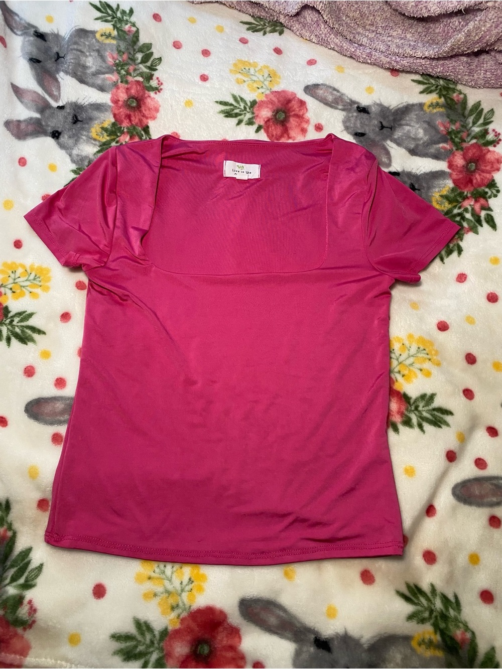 Women’s Fuchsia Square-Neck Top